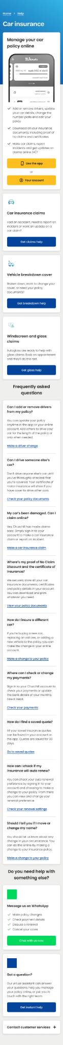 Final Car Insurance Help Page